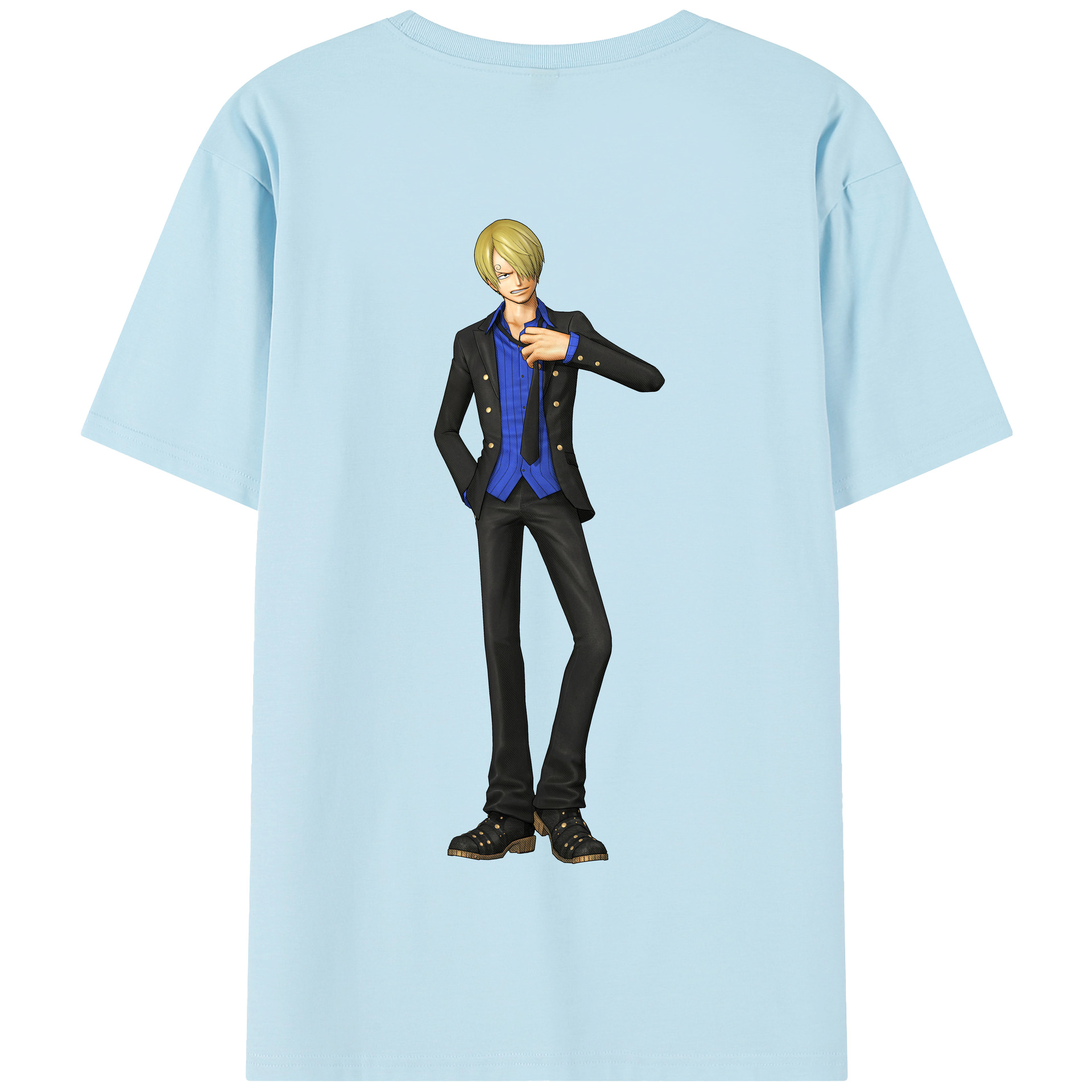 ワンピース サンジ ONE PIECE Sanji 綿100％半袖Tシャツ（背面プリント）